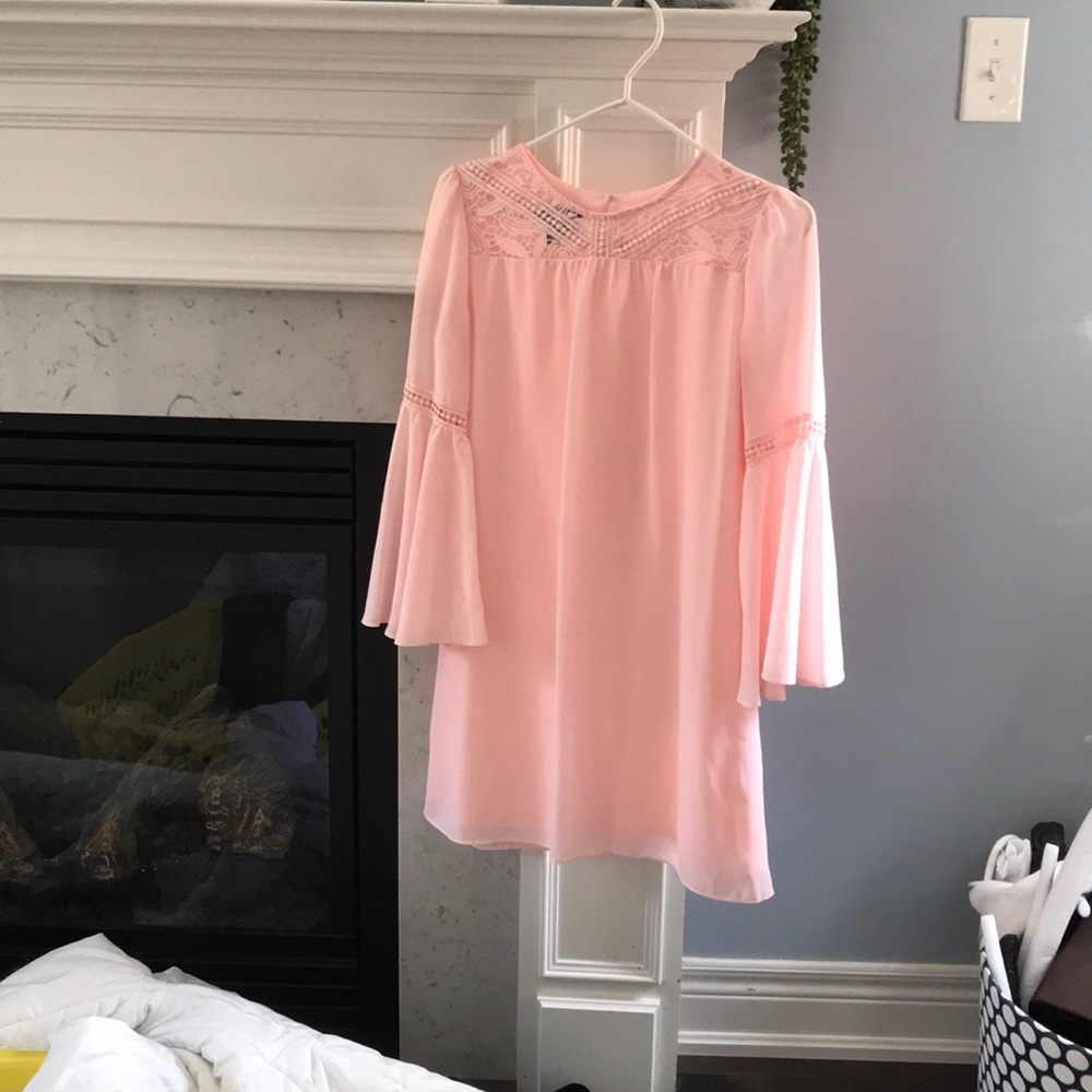 Girls pink  formal dress worn once